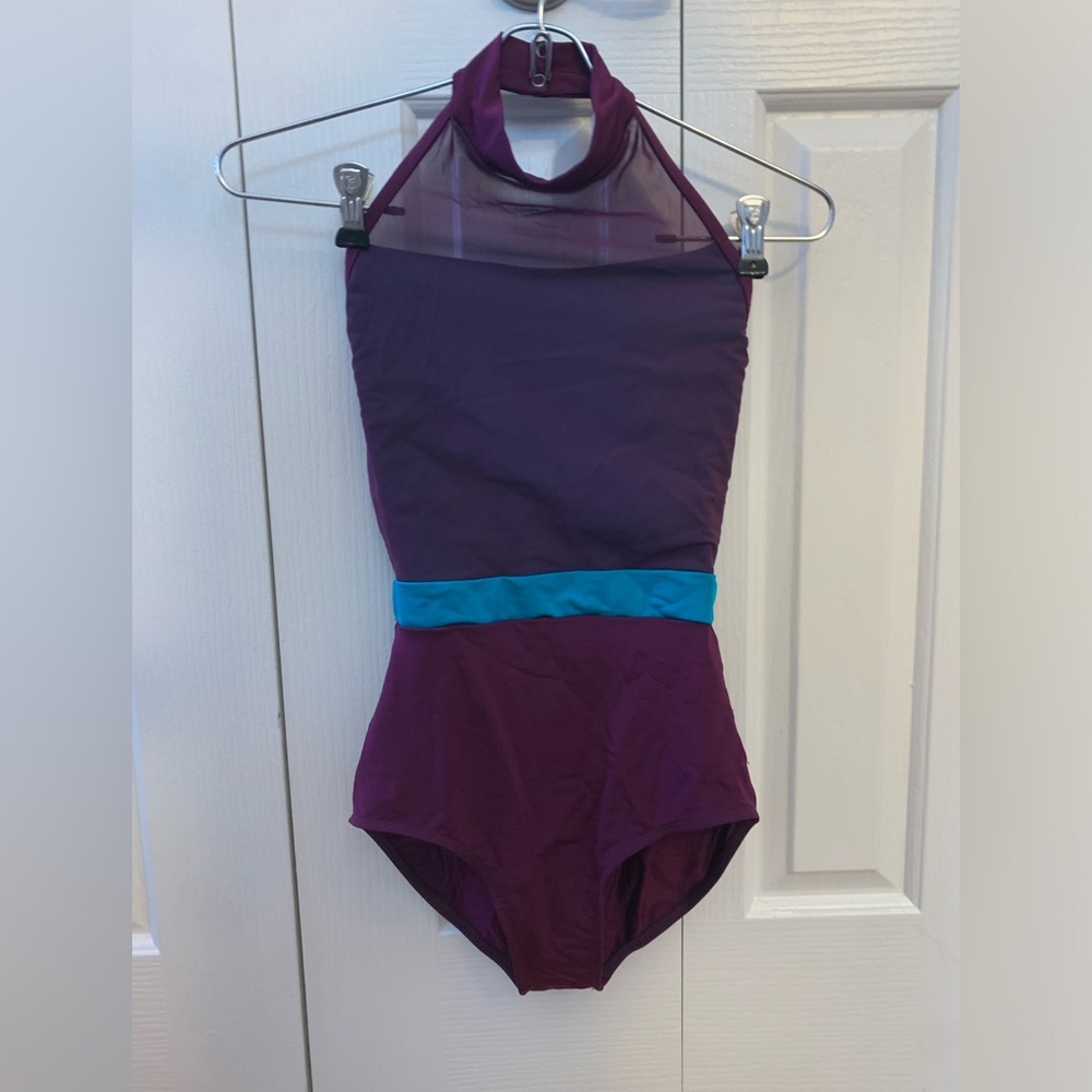 Mariia High Neck Two-tone Leotard